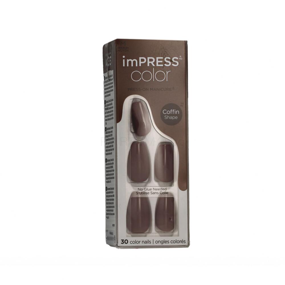 Kiss imPRESS Color Coffin Shape Изкуствени нокти за жени 30 бр Нюанс 507 Dusk Till Dawn
