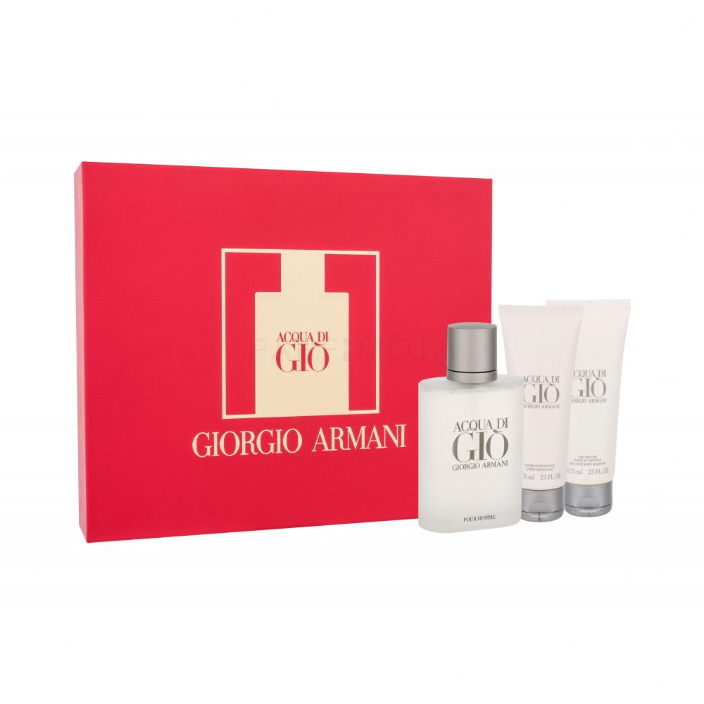 Giorgio Armani Acqua di Giò Pour Homme Подаръчен комплект EDT 100 ml + балсам за след бръснене 75 ml + душ гел 75 ml