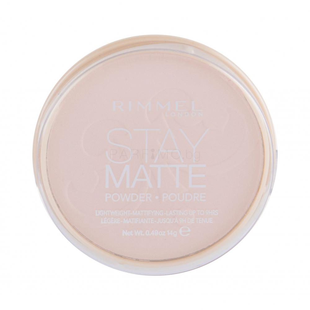 Rimmel London Stay Matte Пудра за жени 14 g Нюанс 002 Pink Blossom