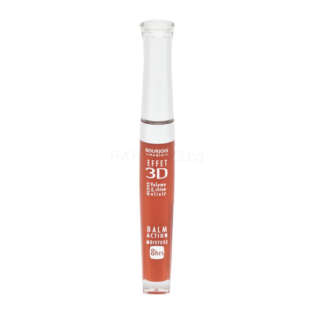 BOURJOIS Paris 3D Effet Блясък за устни за жени 5,7 ml Нюанс 55 Orange Energic