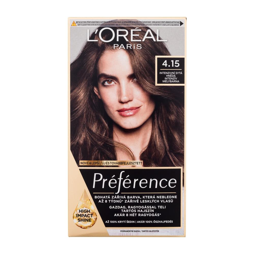 L'Oréal Paris Préférence Боя за коса за жени 60 ml Нюанс 4.15