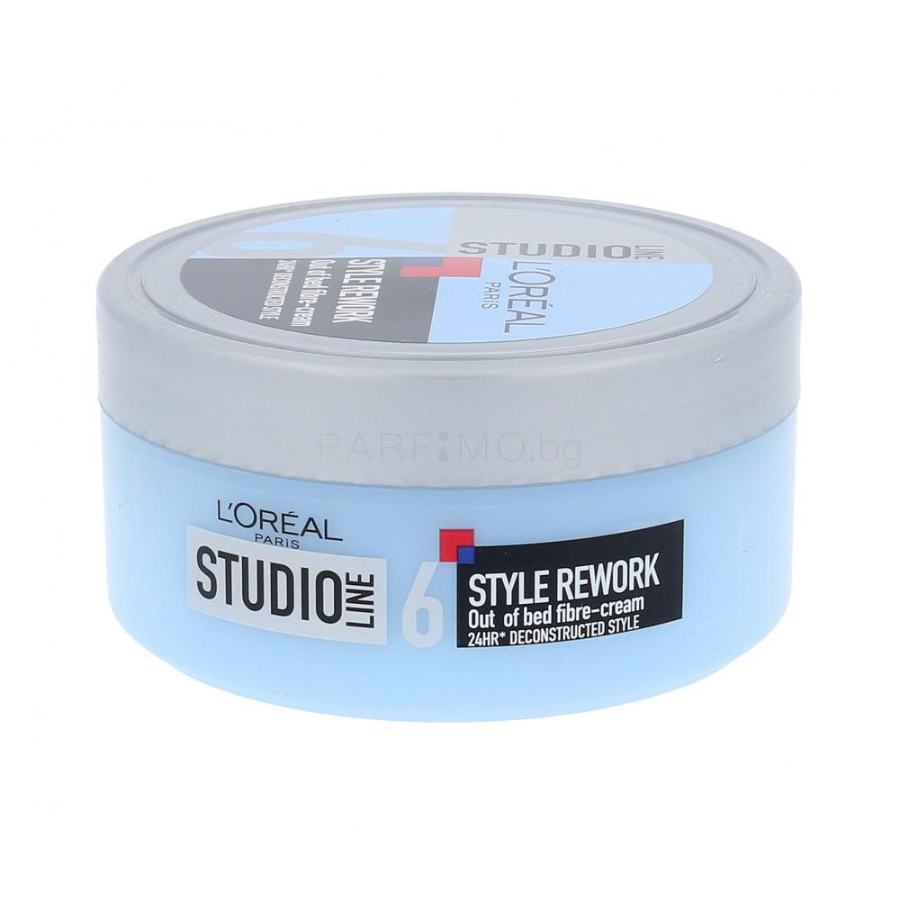 L'Oréal Paris Studio Line Style Rework Out Of Bed Fibre Cream Гел за коса за жени 150 ml