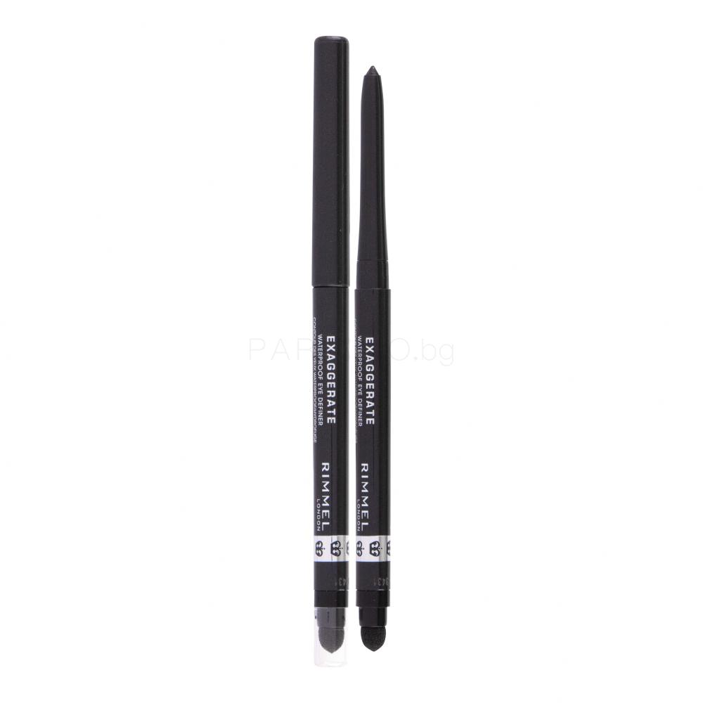 Rimmel London Exaggerate Молив за очи за жени 0,28 g Нюанс 263 Starlit Black