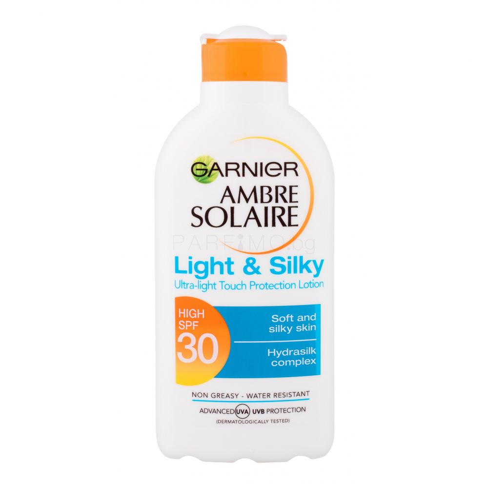Garnier Ambre Solaire Light & Silky SPF30 Слънцезащитна козметика за тяло 200 ml