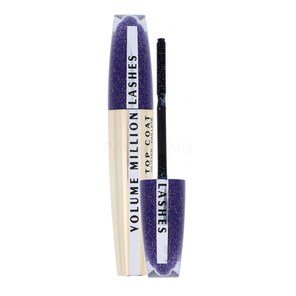 L'Oréal Paris Volume Million Lashes Top Coat Glitter Спирала за жени 9 ml Нюанс Transparent