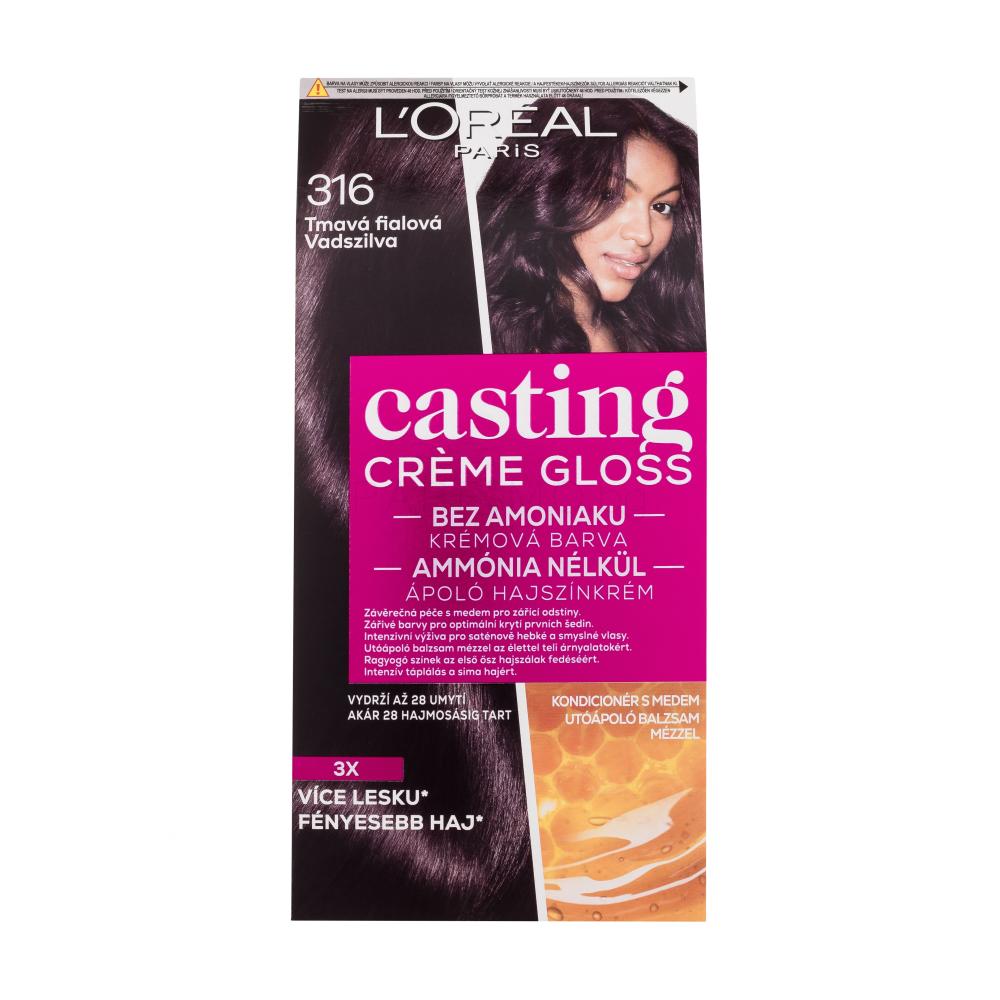 L'Oréal Paris Casting Creme Gloss Боя за коса за жени 48 ml Нюанс 316 Plum