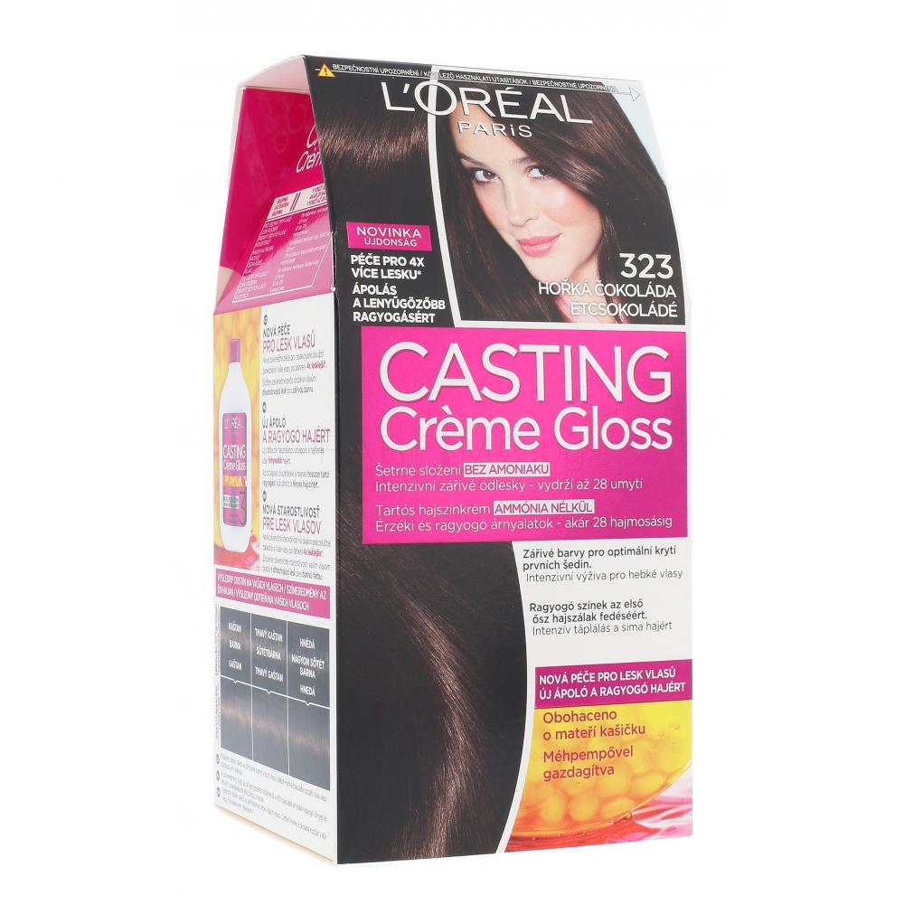 L'Oréal Paris Casting Creme Gloss Боя за коса за жени 48 ml Нюанс 323 Darkest Chocolate