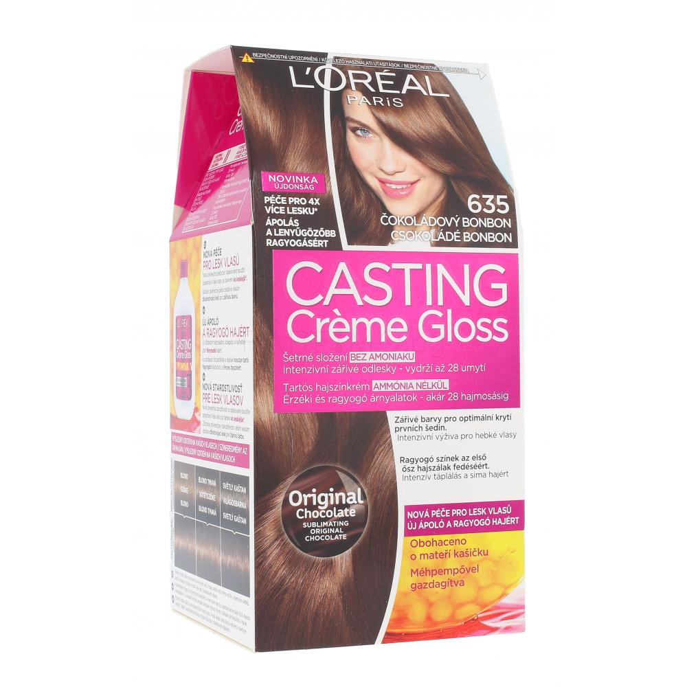 L'Oréal Paris Casting Creme Gloss Боя за коса за жени 48 ml Нюанс 635 Chocolate Bonbon