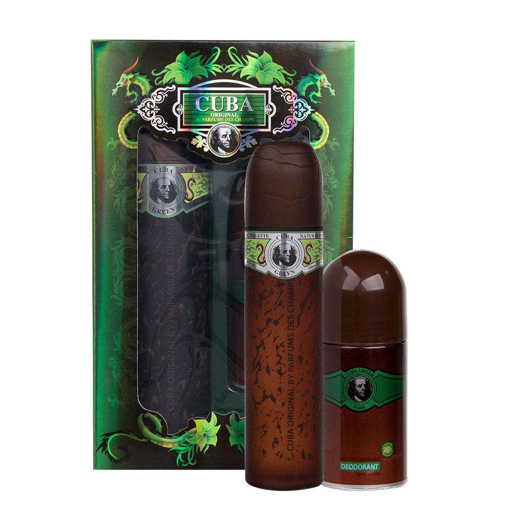 Cuba Green Подаръчен комплект EDT 100 ml + дезодорант 50 ml увредена кутия