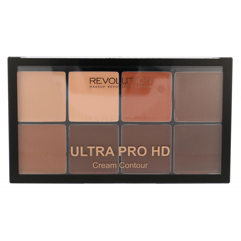 Makeup Revolution London Ultra Pro HD Cream Contour Palette Пудра за жени 20 g Нюанс Medium Dark