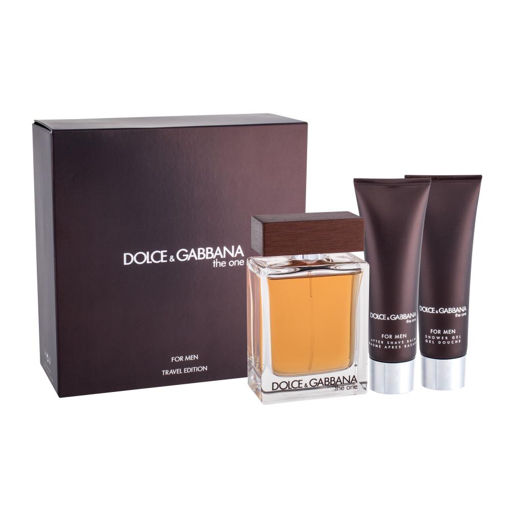 Dolce&Gabbana The One Подаръчен комплект EDT 100 ml + балсам след бръснене 50 ml + душ гел 50 ml увредена кутия