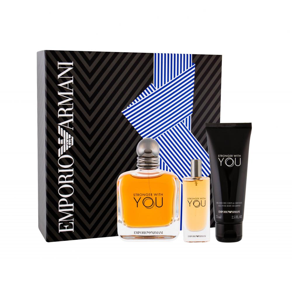 Giorgio Armani Emporio Armani Stronger With You Подаръчен комплект EDT 100 ml + душ гел 75 ml + EDT 15 ml