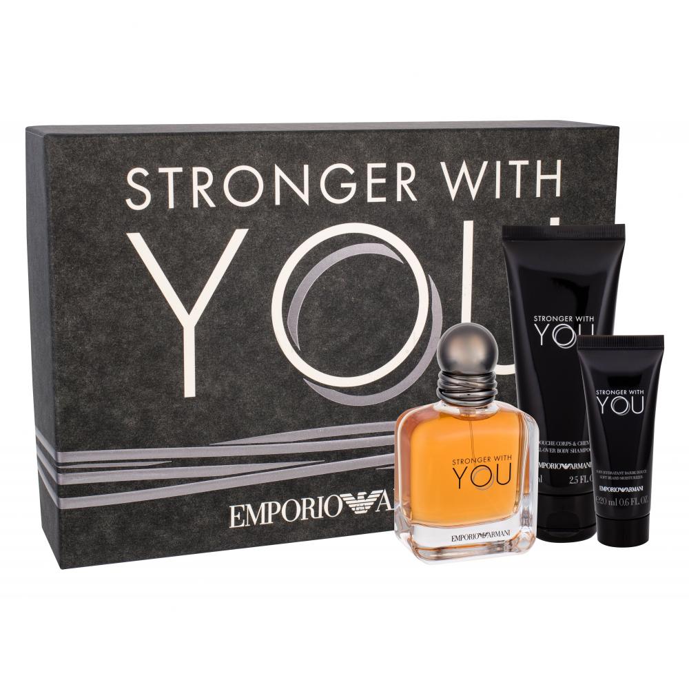 Giorgio Armani Emporio Armani Stronger With You Подаръчен комплект EDT 50 ml + душ гел 75 ml + хидратиращ балсам за брада 20 ml