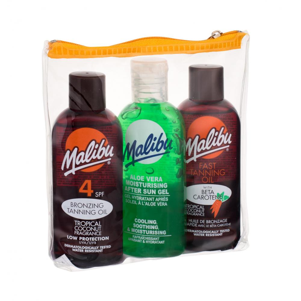 Malibu Bronzing Tanning Oil SPF4 Подаръчен комплект за жени олио за тен