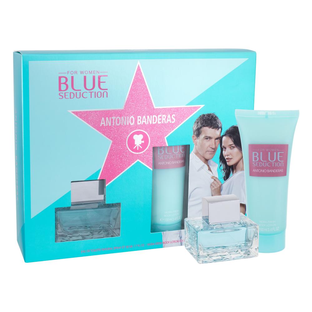 Banderas Blue Seduction Подаръчен комплект EDT 50 ml + лосион за тяло 100 ml увредена кутия