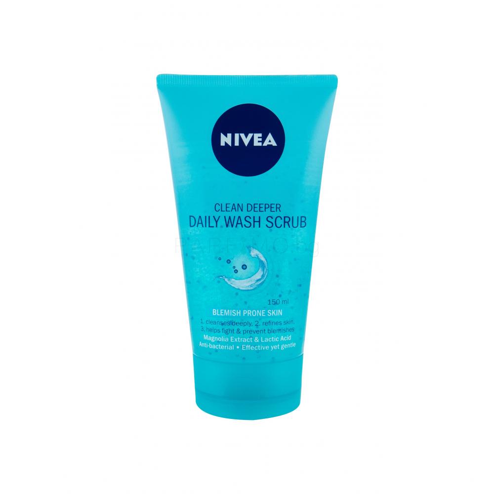 Nivea Clean Deeper Daily Wash Scrub Ексфолиант за жени 150 ml Parfimo.bg