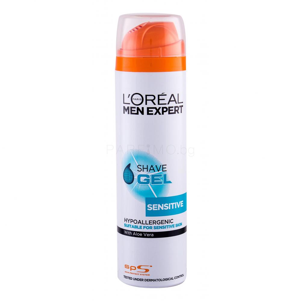 L'Oréal Paris Men Expert Sensitive Гел за бръснене за мъже 200 ml