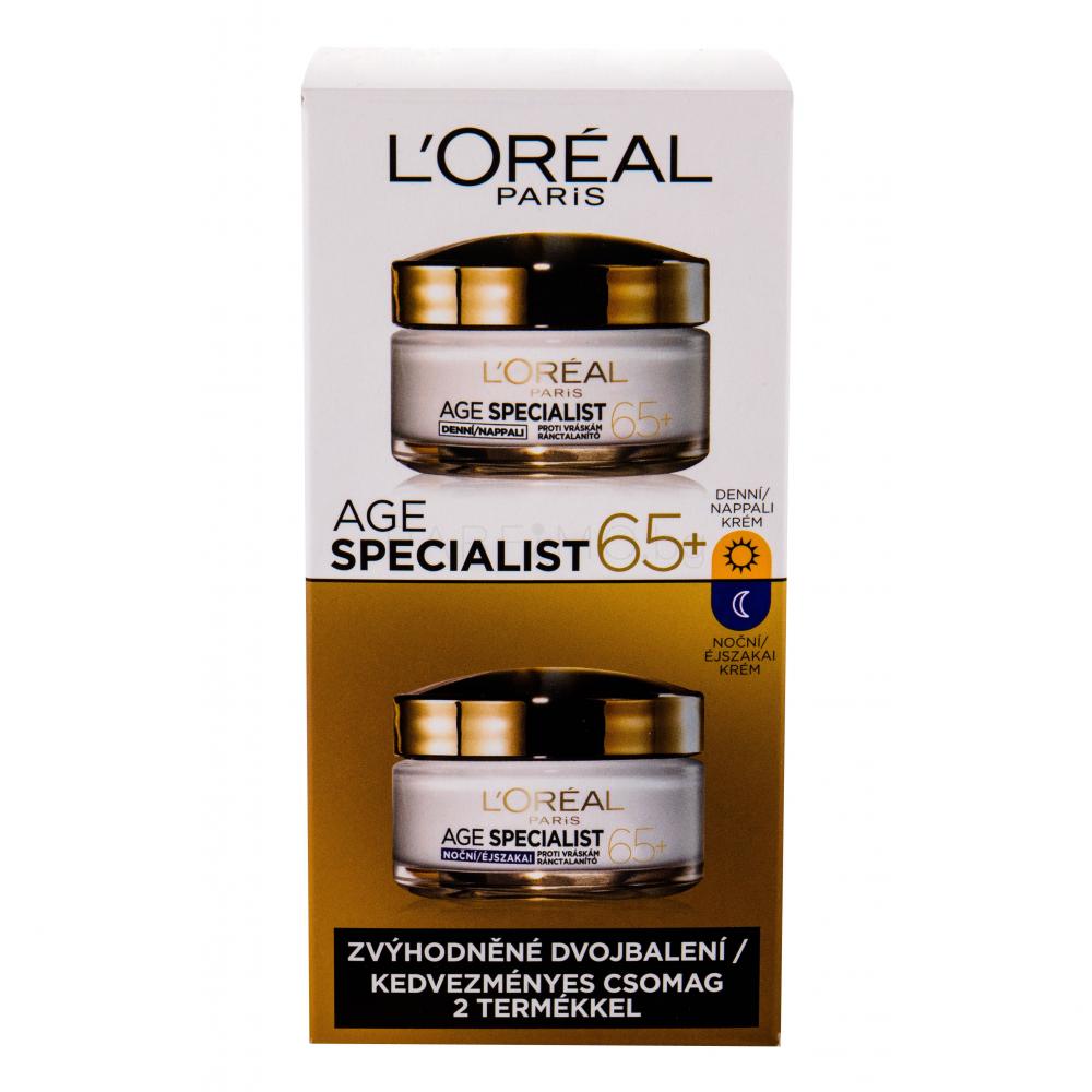 L'Oréal Paris Age Specialist 65+ Подаръчен комплект дневен крем за лице 50 ml + нощен крем за лице 50 ml