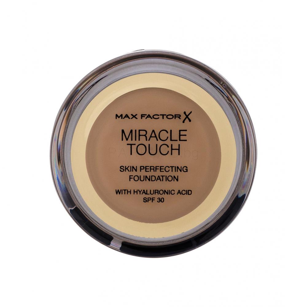 Max Factor Miracle Touch Skin Perfecting SPF30 Фон дьо тен за жени 11,5 g Нюанс 078 Sand Beige