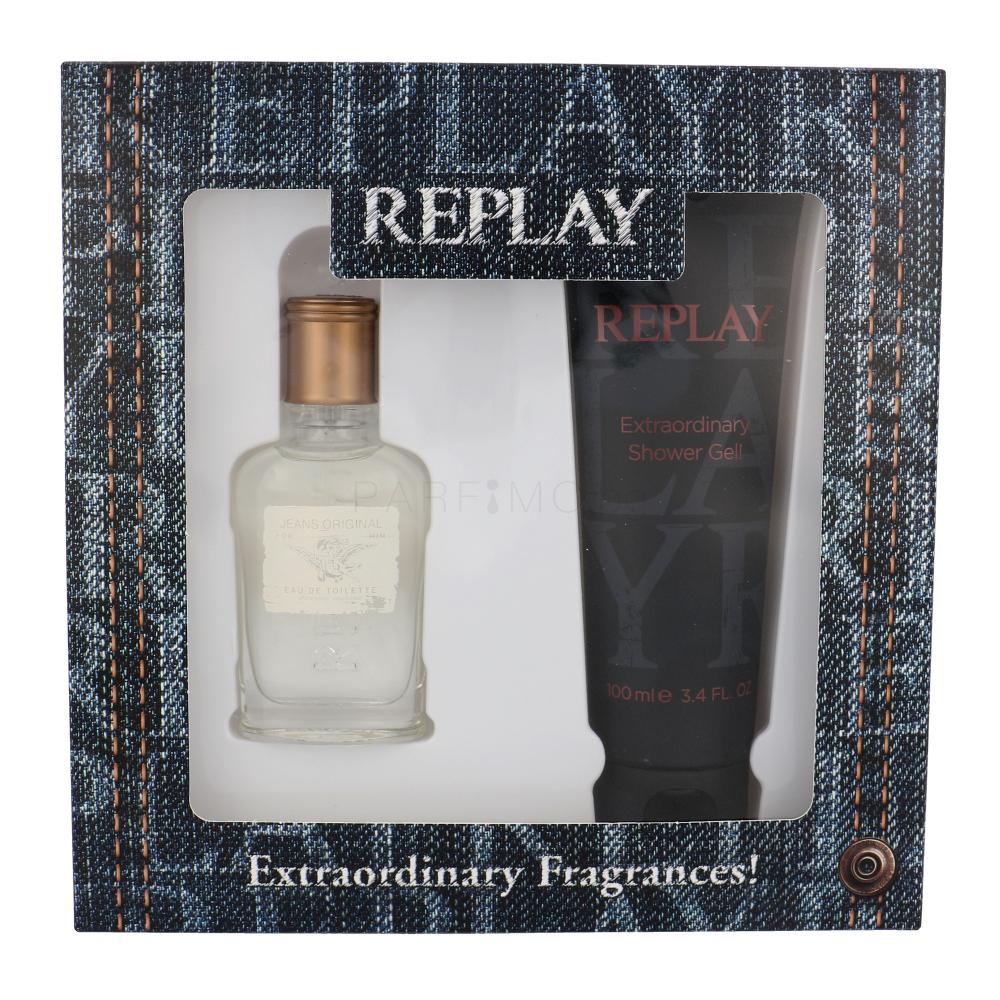 Replay Jeans Original! For Him Подаръчен комплект EDT 30 ml + душ гел 100 ml увредена кутия