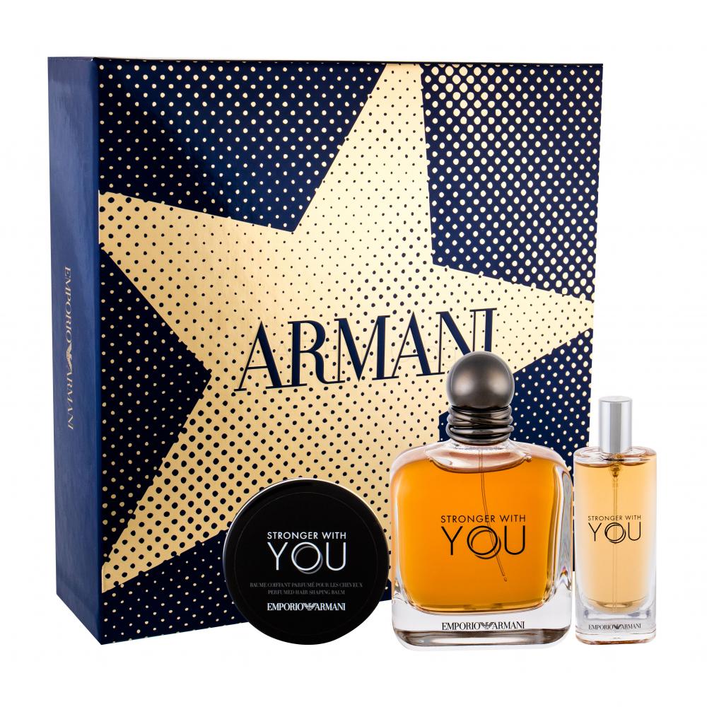 Giorgio Armani Emporio Armani Stronger With You Подаръчен комплект EDT 100 ml + балсам за коса 50 ml + EDT 15 ml