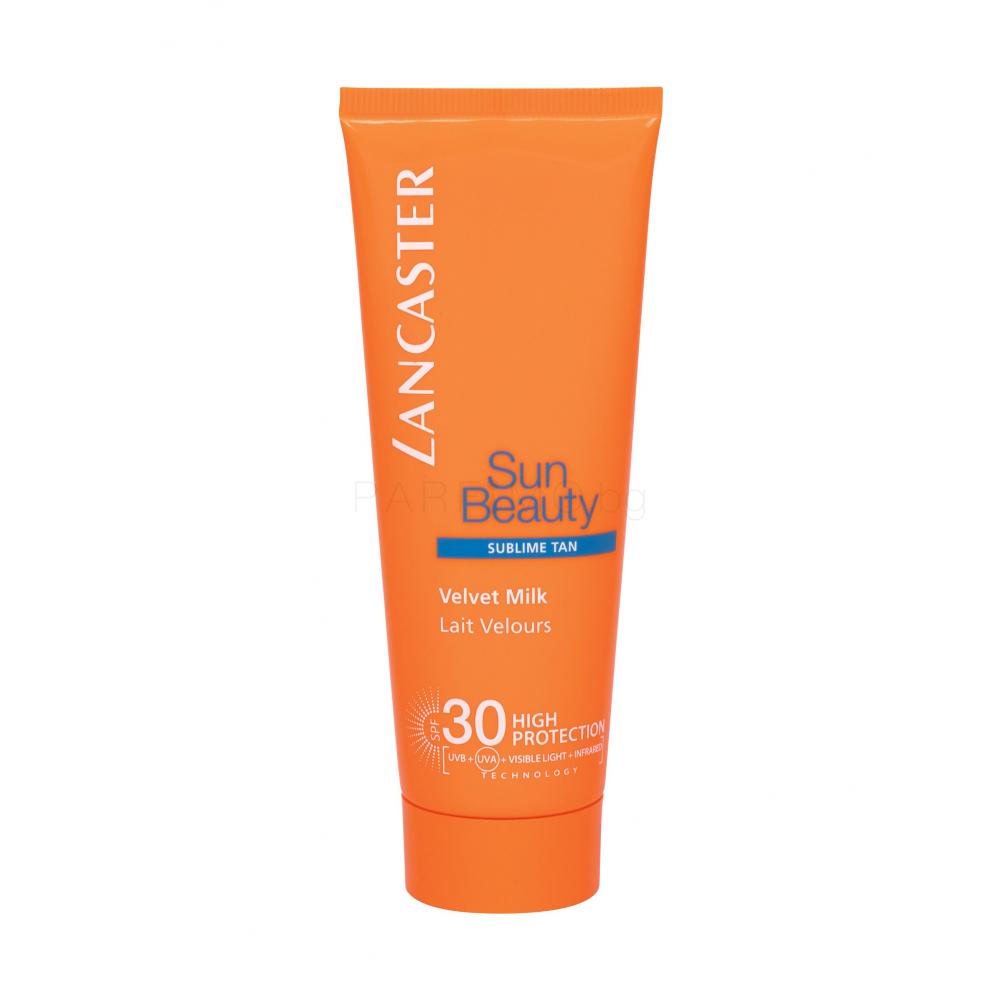 Lancaster Sun Beauty Velvet Milk SPF30 Слънцезащитна козметика за тяло 75 ml