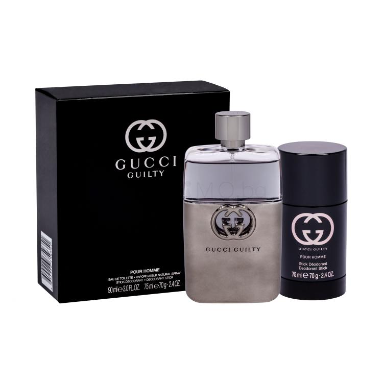 Gucci Guilty Подаръчен комплект EDT 90 ml + деостик 75 ml увредена кутия