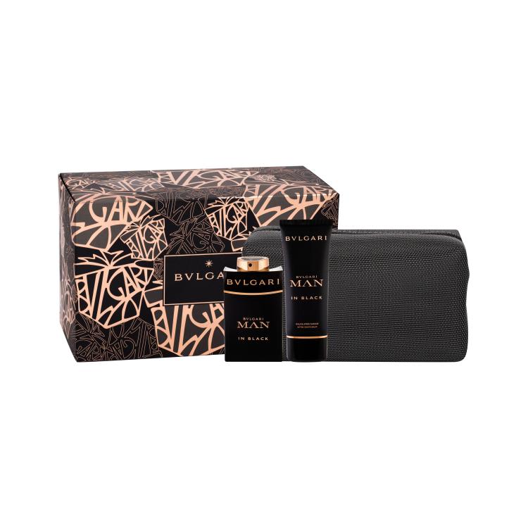 Bvlgari MAN In Black Подаръчен комплект EDP 100 ml + балсам след бръснене 100 ml + козметична чантичка увредена кутия