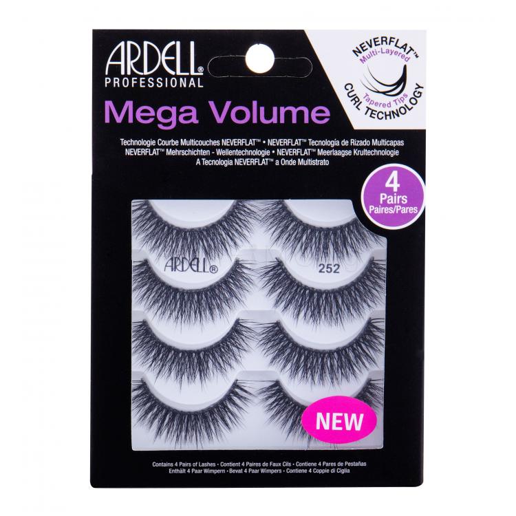 Ardell Mega Volume 252 Изкуствени мигли за жени 4 бр Нюанс Black