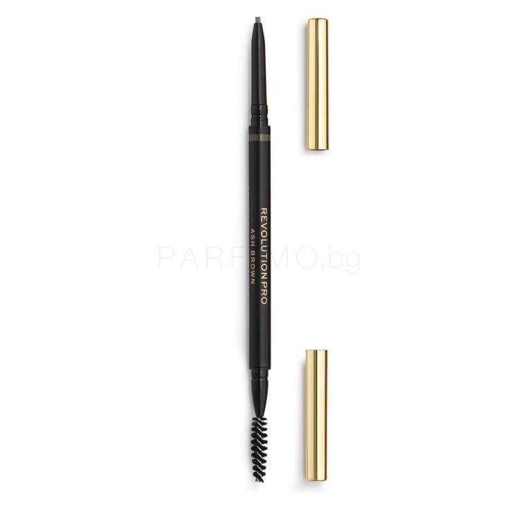 Revolution Pro Define &amp; Fill Micro Brow Pencil Молив за вежди за жени 0,1 гр Нюанс Ash Brown