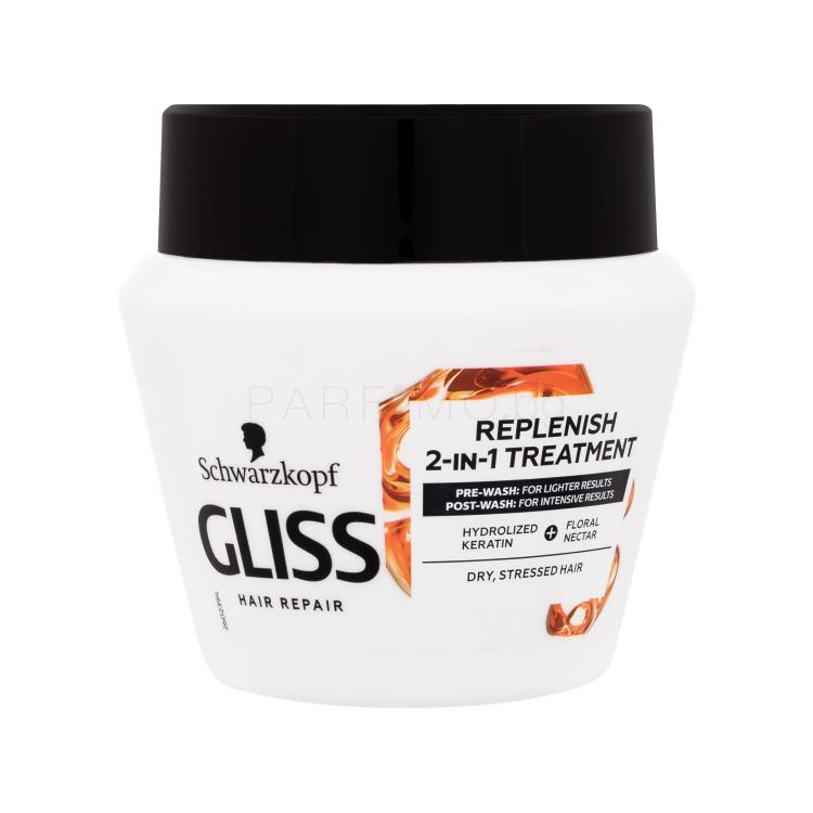 Schwarzkopf Gliss Total Repair 2-in-1 Replenish Treatment Маска за коса за жени 300 ml