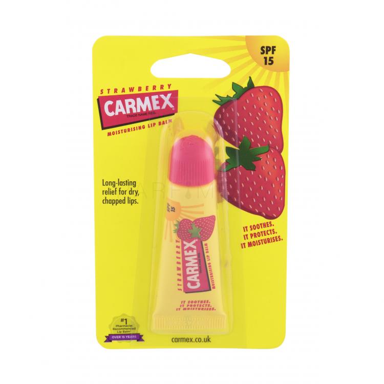 Carmex Strawberry SPF15 Балсам за устни за жени 10 гр