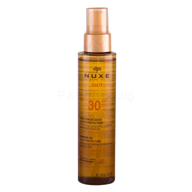 NUXE Sun Tanning Oil SPF30 Слънцезащитна козметика за тяло 150 ml