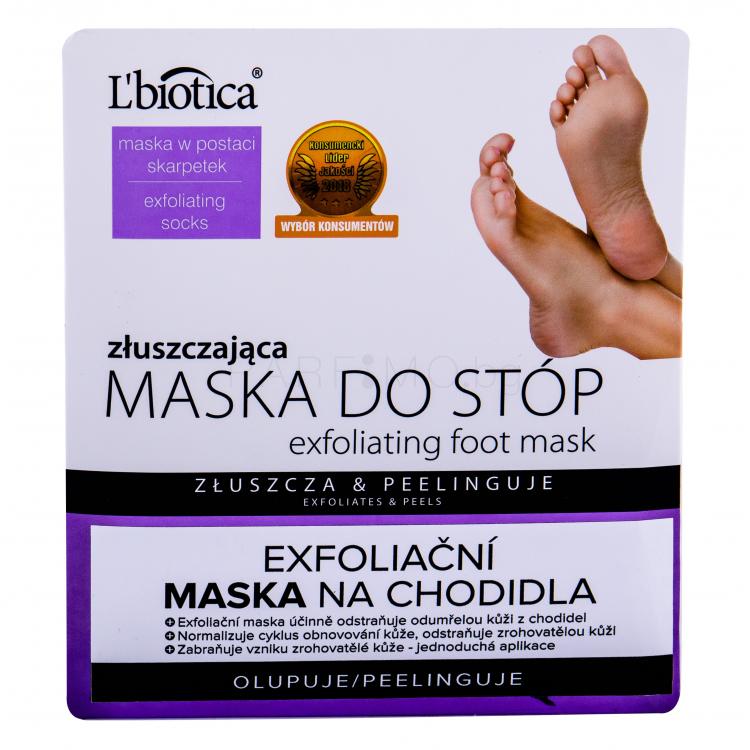 L&#039;Biotica Foot Mask Exfoliating Маска за крака за жени 1 бр