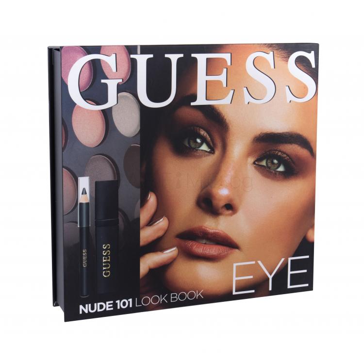 GUESS Look Book Eye Подаръчен комплект сенки за очи 12 бр x 1,16 g + спирала Black 4 ml + молив за очи Black 0,5 g + огледало