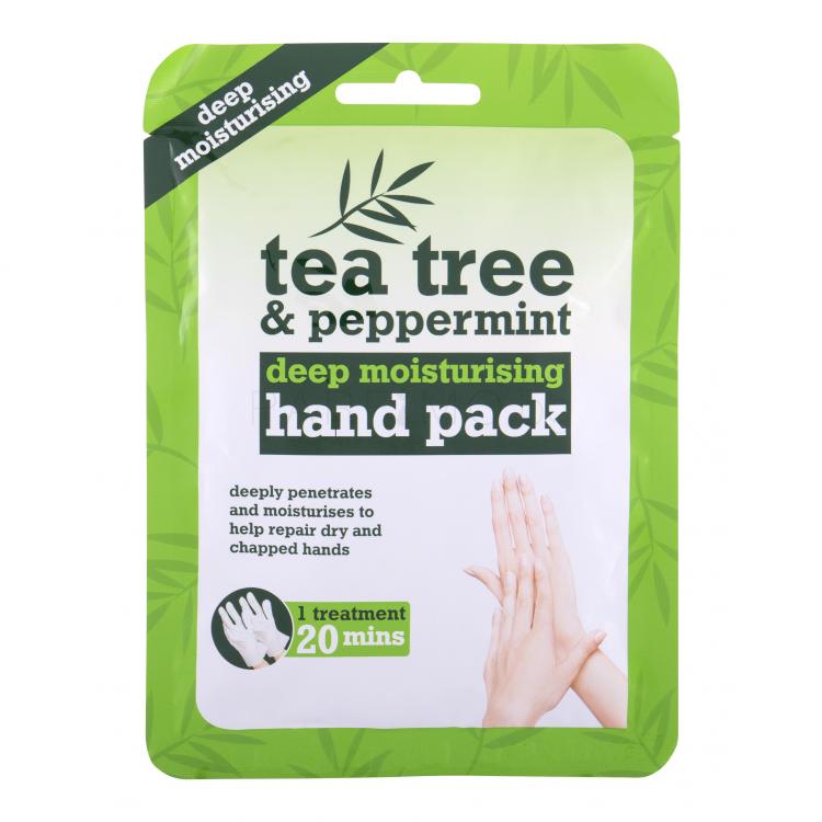 Xpel Tea Tree Tea Tree &amp; Peppermint Deep Moisturising Hand Pack Хидратиращи ръкавици за жени 1 бр