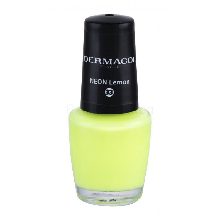 Dermacol Neon Лак за нокти за жени 5 ml Нюанс 33 Neon Lemon