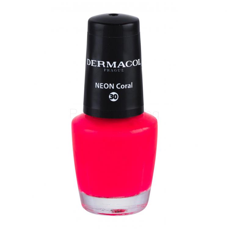 Dermacol Neon Лак за нокти за жени 5 ml Нюанс 30 Neon Coral