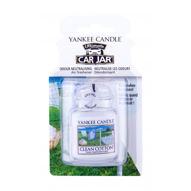 Yankee Candle Clean Cotton Car Jar Ароматизатор за автомобил 1 бр