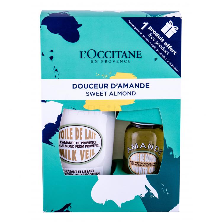 L&#039;Occitane Almond (Amande) Подаръчен комплект лосион за тяло 240 ml + душ олио 75 ml
