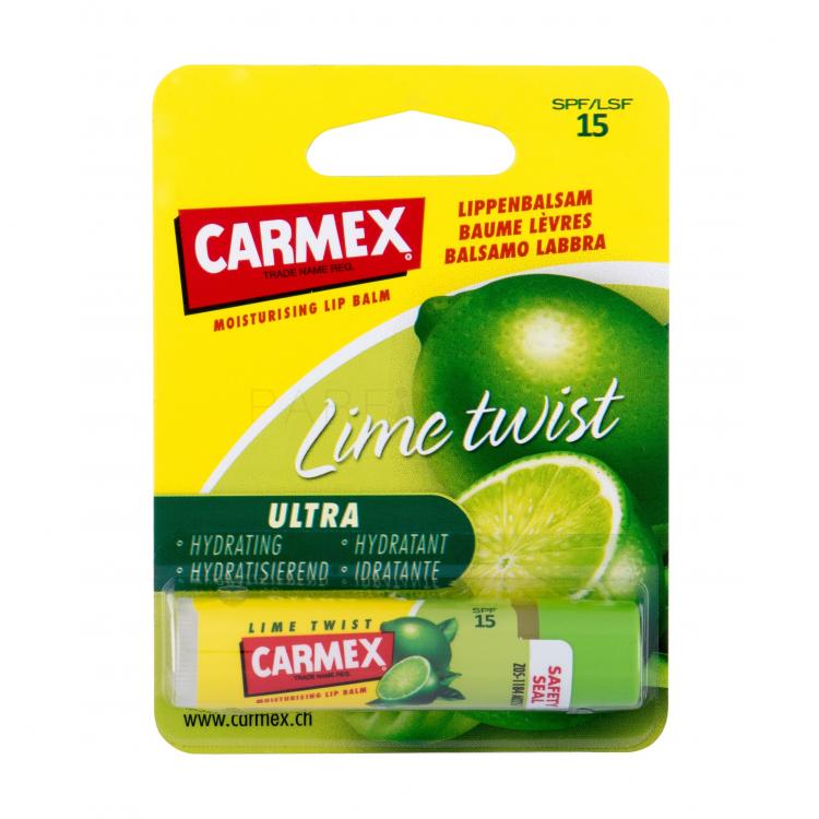 Carmex Ultra Moisturising Lip Balm Lime Twist SPF15 Балсам за устни за жени 4,25 g