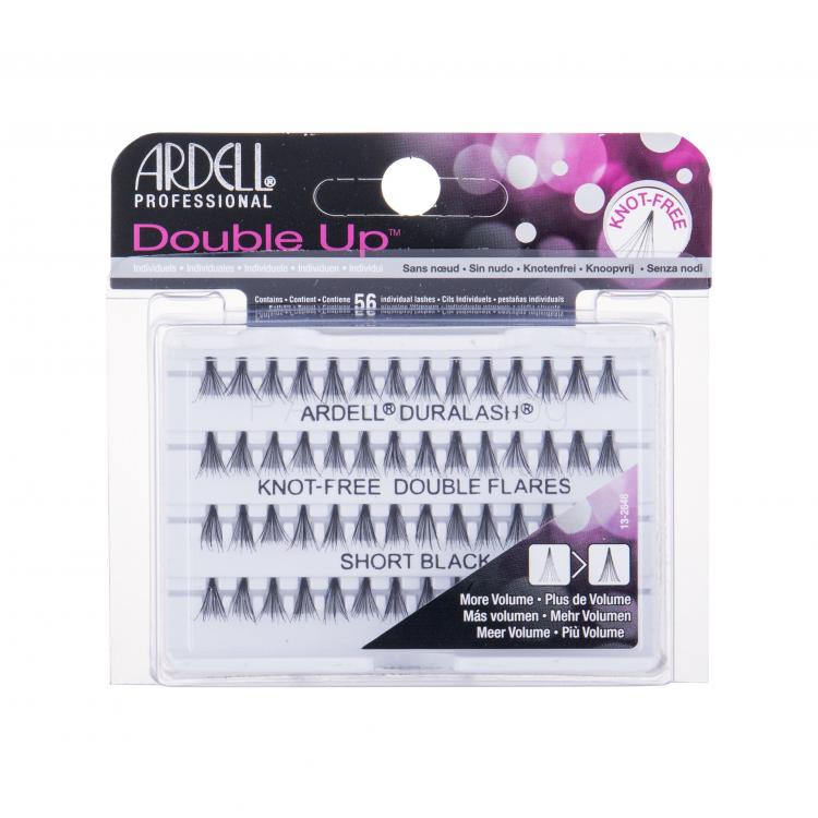 Ardell Double Up Duralash Knot-Free Double Flares Изкуствени мигли за жени 56 бр Нюанс Short Black