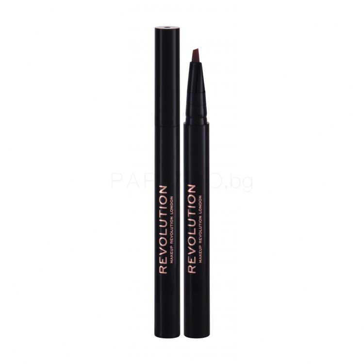 Makeup Revolution London Bushy Brow Pen Молив за вежди за жени 0,5 ml Нюанс Medium Brown