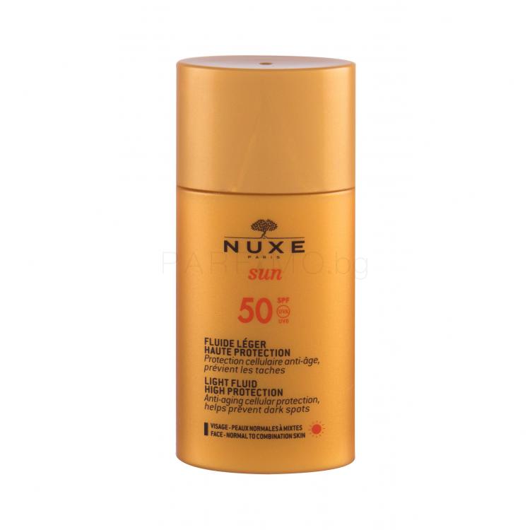 NUXE Sun Light Fluid SPF50 Слънцезащитен продукт за лице 50 ml ТЕСТЕР