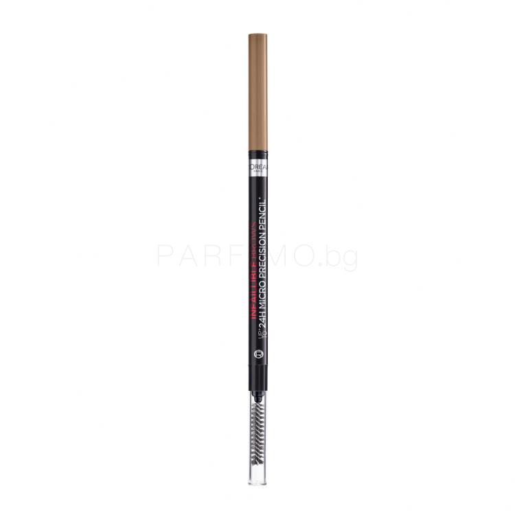 L&#039;Oréal Paris Infaillible Brows 24H Micro Precision Pencil Молив за вежди за жени 1,2 гр Нюанс 8.0 Light Cool Blonde