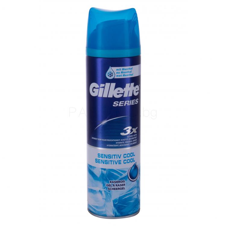Gillette Series Sensitive Cool Гел за бръснене за мъже 200 ml