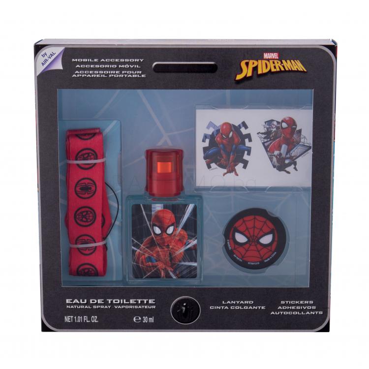 Marvel Spiderman Set Подаръчен комплект EDT 30 ml + стикери + ключодържател + стойка за мобилен телефон
