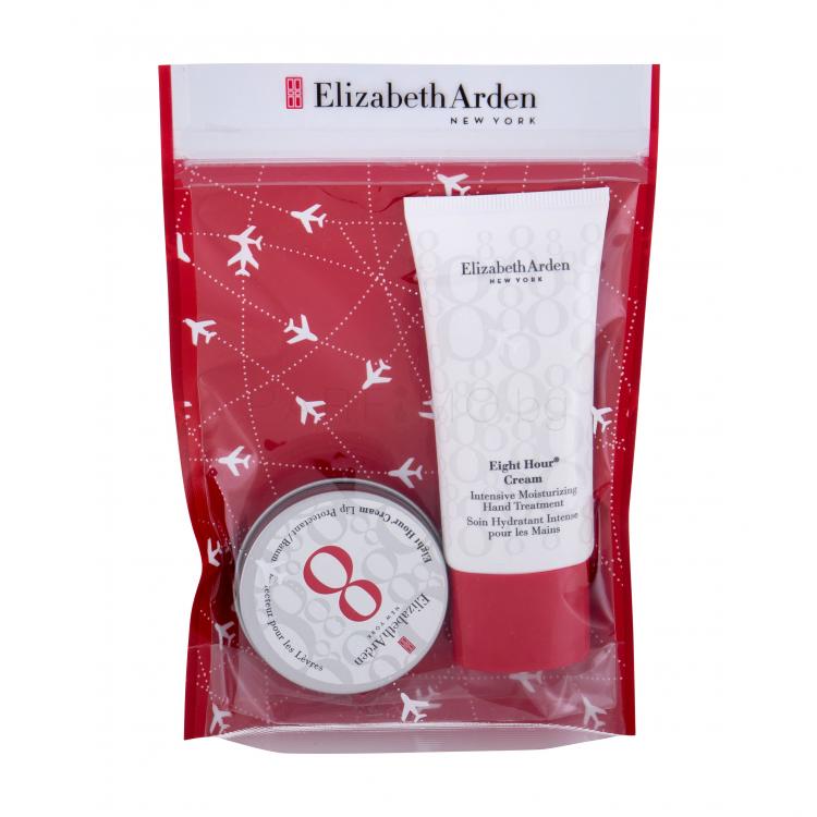 Elizabeth Arden Eight Hour Cream Travel Kit Подаръчен комплект крем за ръце 30 ml + балсам за устни 13 ml