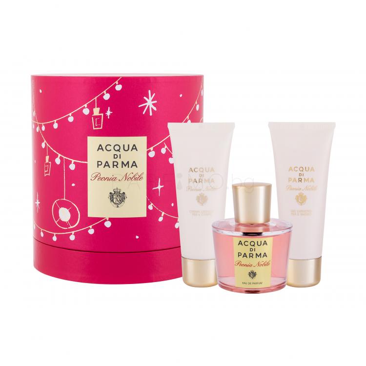 Acqua di Parma Le Nobili Peonia Nobile Подаръчен комплект EDP 100 ml + крем за тяло 75 g + душ гел 75 ml