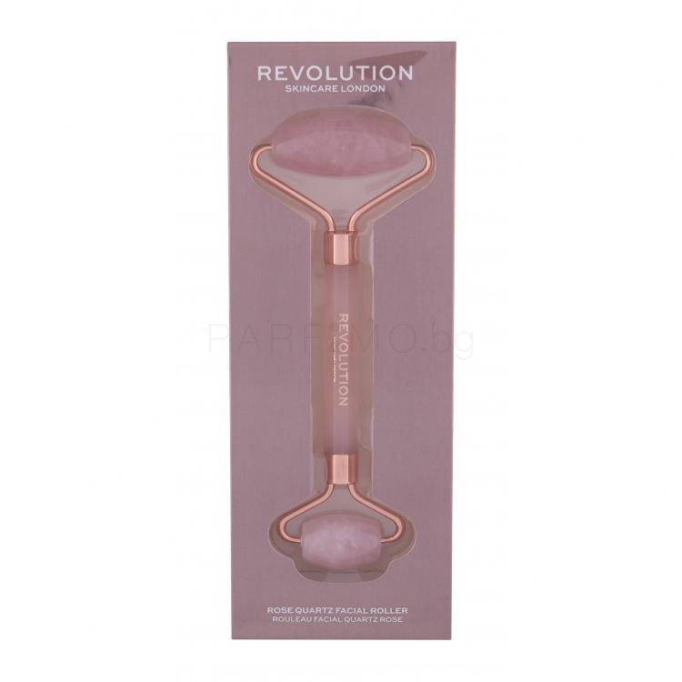 Revolution Skincare Roller Rose Quartz Facial Roller Масажен валяк и камъни за жени 1 бр